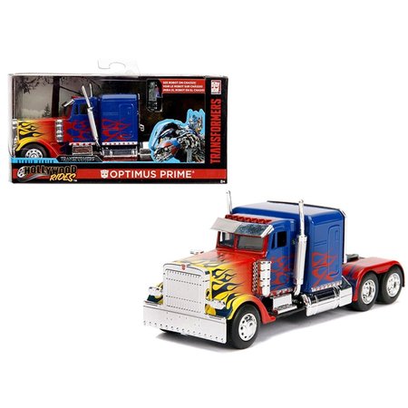 JADA Optimus Prime Truck with Robot on Chassis from Transformers Movie Diecast Model 99802